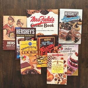 Vintage Assorted Cookie & Dessert Recipe Book Collection of 8 Books